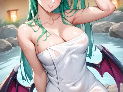 Morrigan/hot spring🔞 Sex by AiArt