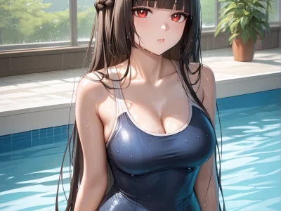 Hoshimi Miyabi /competitive swimsuit Sex by AiArt
